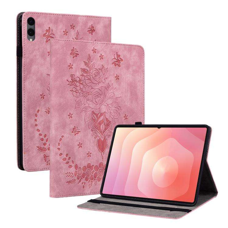 Butterfly Rose Embossed Leather Tablet Case, For Galaxy Tab S12+, For Samsung Galaxy Tab S11, For...