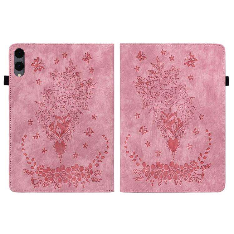 Butterfly Rose Embossed Leather Tablet Case, For Galaxy Tab S12+, For Samsung Galaxy Tab S11, For...