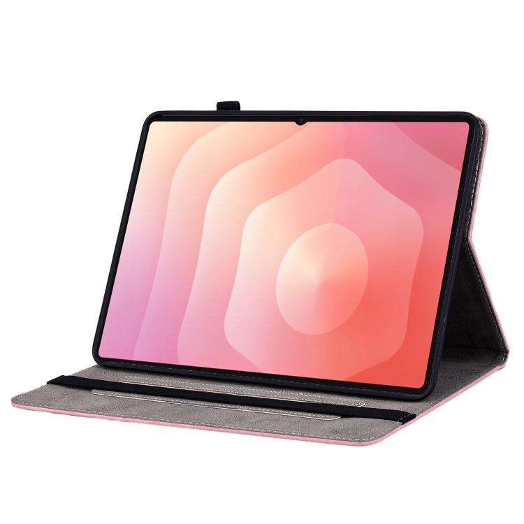 Butterfly Rose Embossed Leather Tablet Case, For Galaxy Tab S12+, For Samsung Galaxy Tab S11, For...