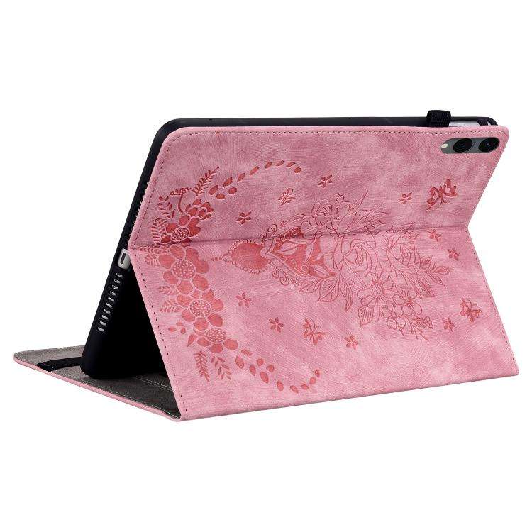 Butterfly Rose Embossed Leather Tablet Case, For Galaxy Tab S12+, For Samsung Galaxy Tab S11, For...