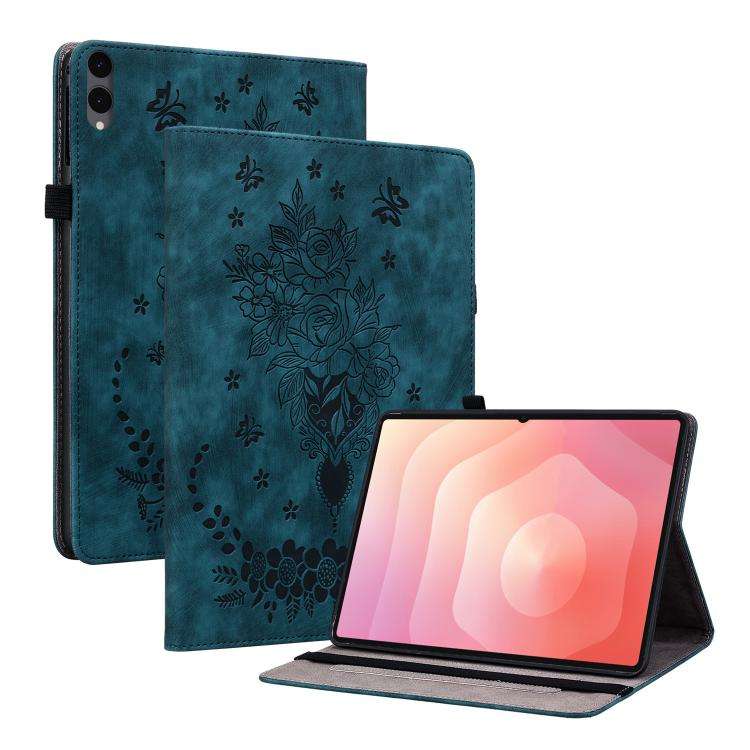Butterfly Rose Embossed Leather Tablet Case, For Galaxy Tab S12+, For Samsung Galaxy Tab S11, For...