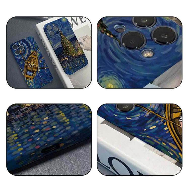 Precise Hole Oil Painting Pattern PC Phone Case, For iPhone 13 Pro, For iPhone 13, For iPhone 13 ...