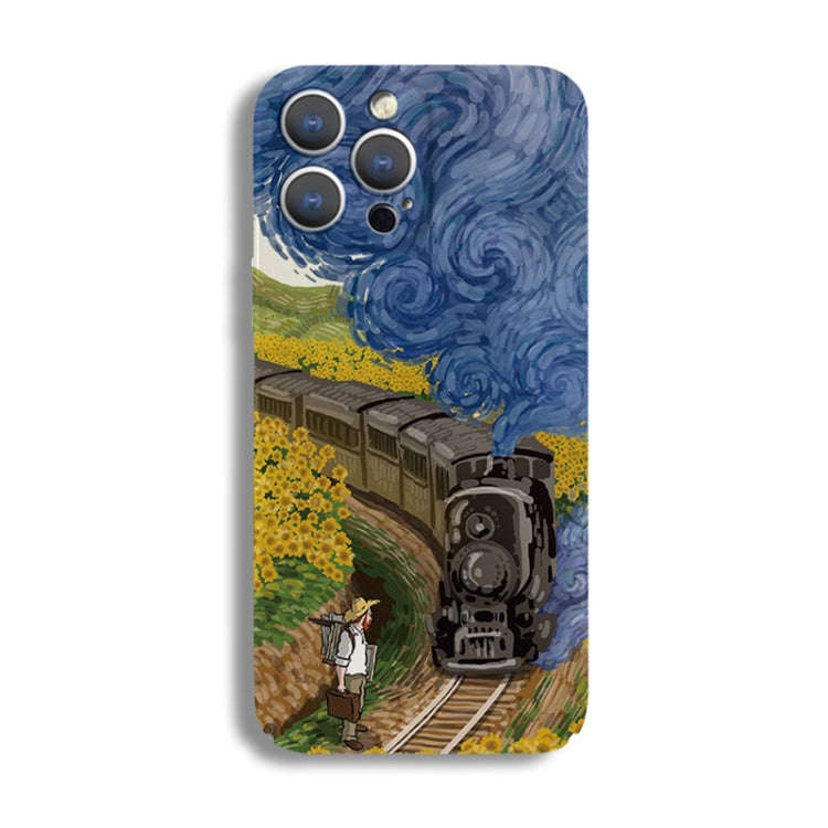 Precise Hole Oil Painting Pattern PC Phone Case, For iPhone 12 Pro, For iPhone 12 mini, For iPhon...