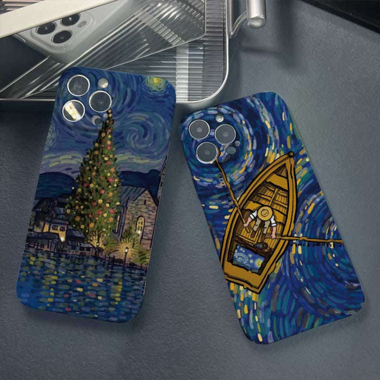 Precise Hole Oil Painting Pattern PC Phone Case, For iPhone 12 Pro, For iPhone 12 mini, For iPhon...