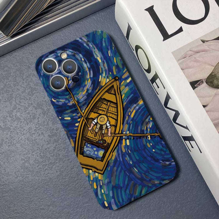 Precise Hole Oil Painting Pattern PC Phone Case, For iPhone 12 Pro, For iPhone 12 mini, For iPhon...