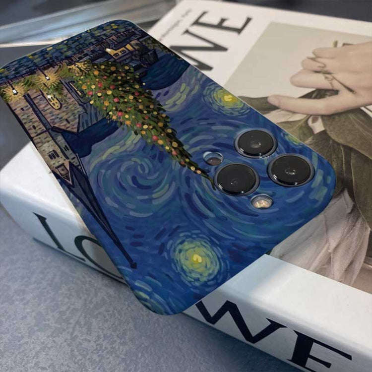 Precise Hole Oil Painting Pattern PC Phone Case, For iPhone 12 Pro, For iPhone 12 mini, For iPhon...