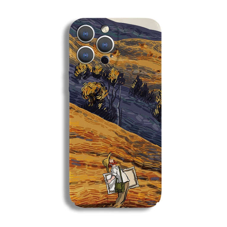 Precise Hole Oil Painting Pattern PC Phone Case, For iPhone 12 Pro, For iPhone 12 mini, For iPhon...