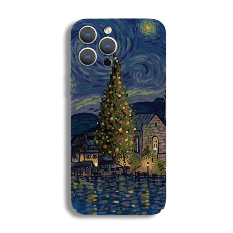 Precise Hole Oil Painting Pattern PC Phone Case, For iPhone 12 Pro, For iPhone 12 mini, For iPhon...