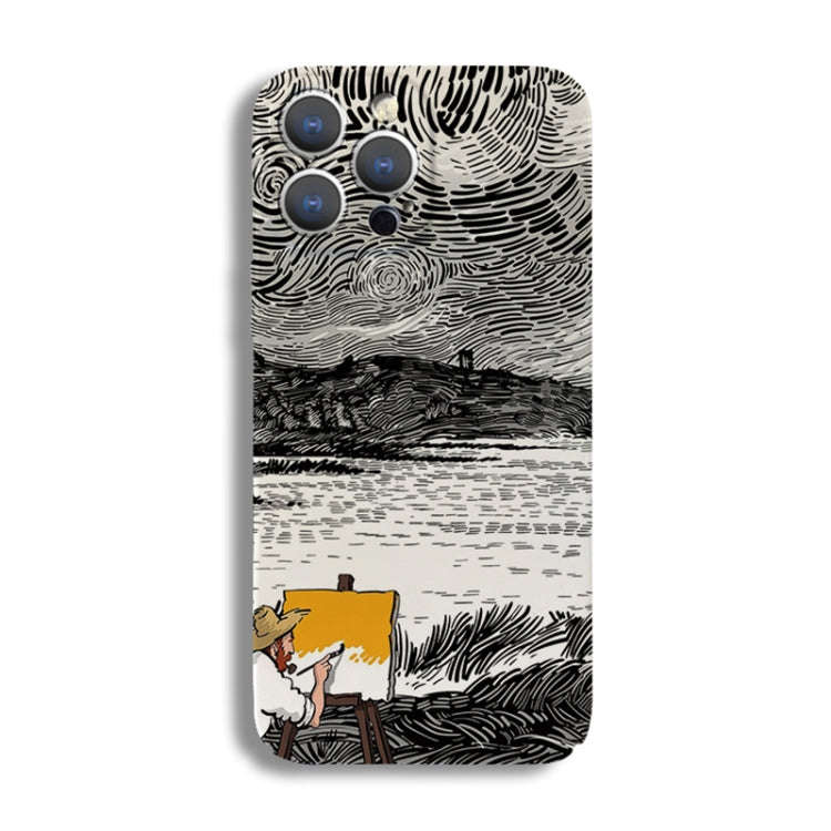 Precise Hole Oil Painting Pattern PC Phone Case, For iPhone 12 Pro, For iPhone 12 mini, For iPhon...