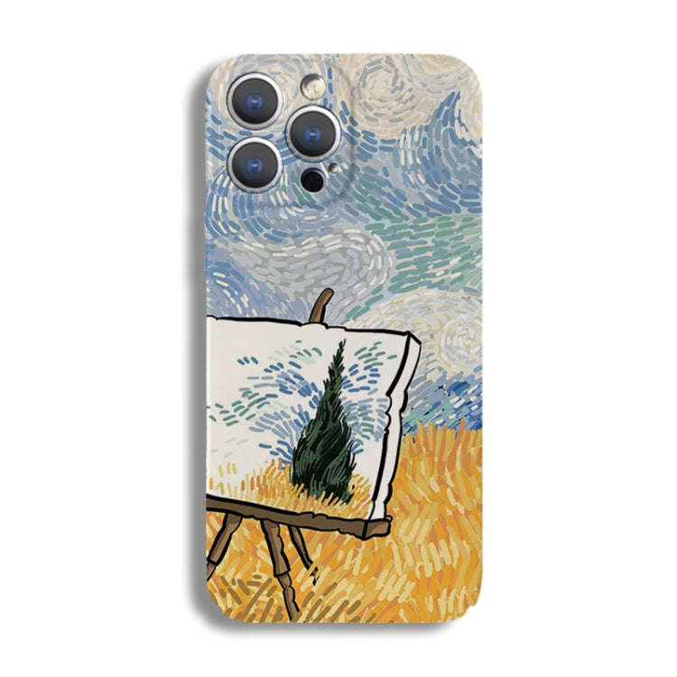 Precise Hole Oil Painting Pattern PC Phone Case, For iPhone 12 Pro, For iPhone 12 mini, For iPhon...