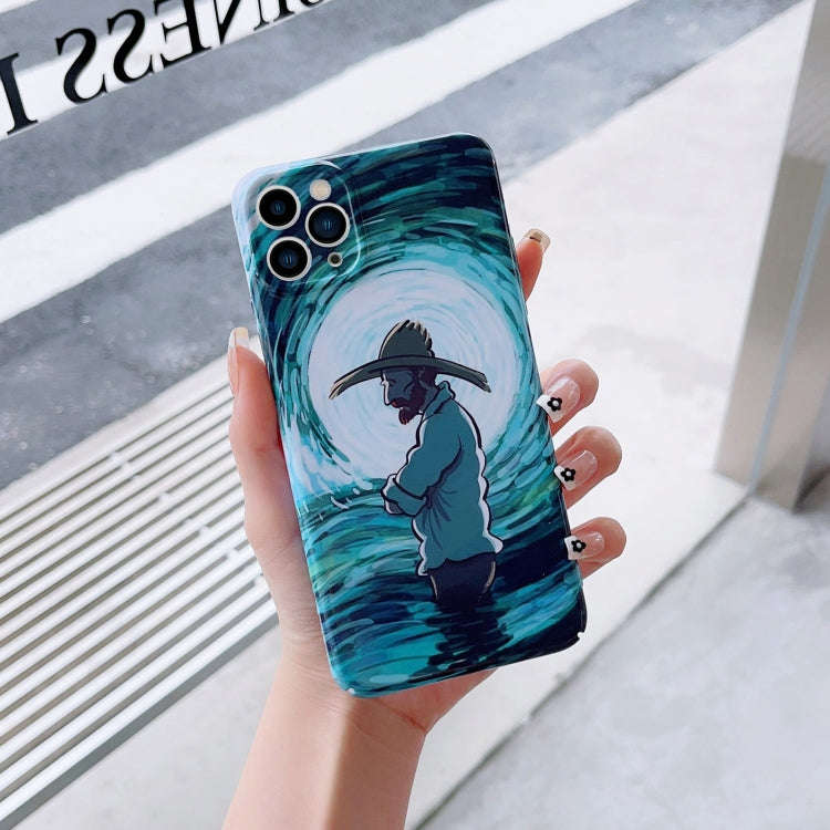 Precise Hole Oil Painting Pattern PC Phone Case, For iPhone 14, For iPhone 14 Plus, For iPhone 14...
