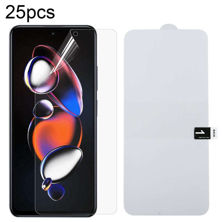 25pcs Full Screen Protector Explosion-proof Hydrogel Film, For Xiaomi 13T Pro, For Xiaomi Redmi 1...