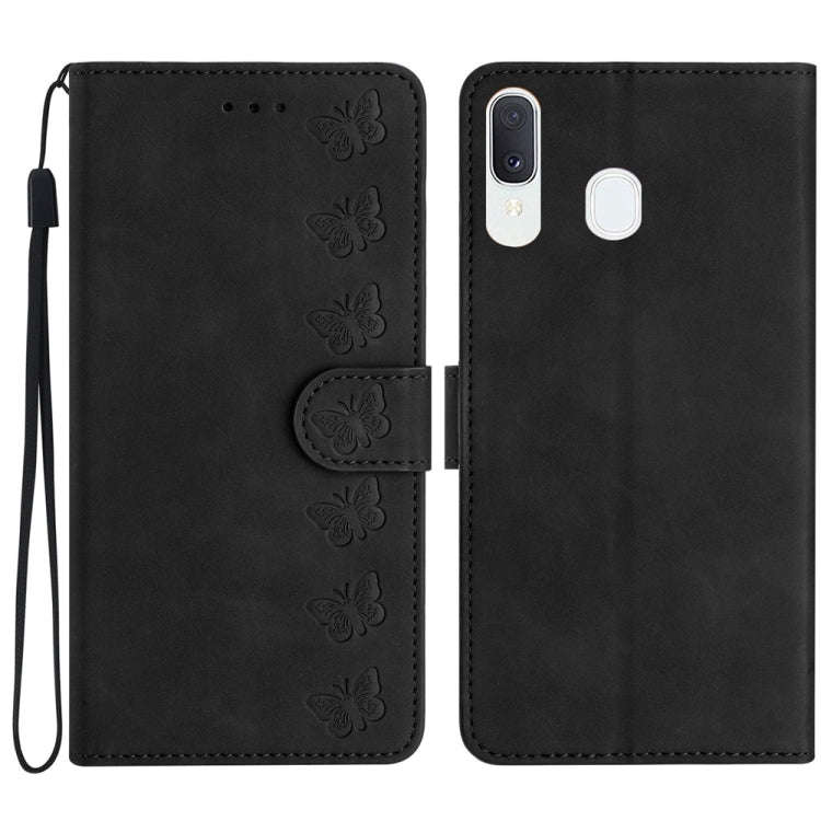 Seven Butterflies Embossed Leather Phone Case, For Samsung Galaxy A13 5G, For Samsung Galaxy A14 ...