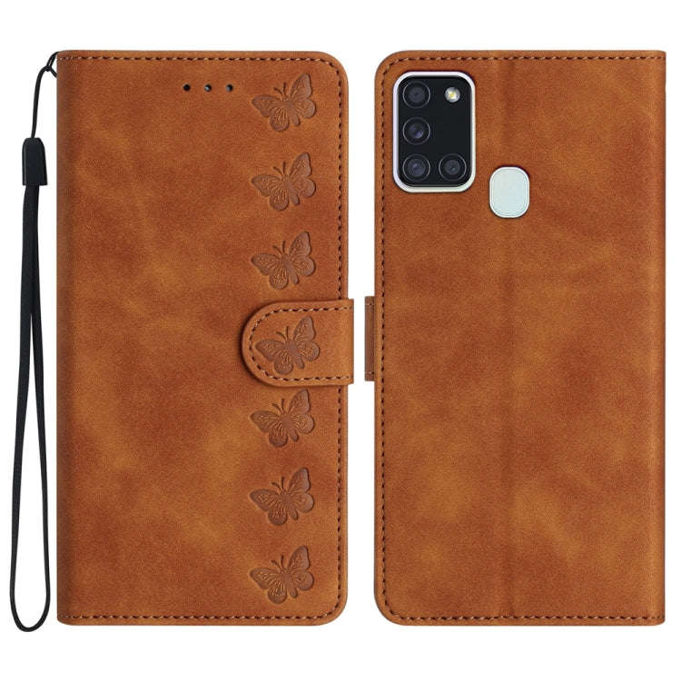 Seven Butterflies Embossed Leather Phone Case, For Samsung Galaxy A13 5G, For Samsung Galaxy A14 ...