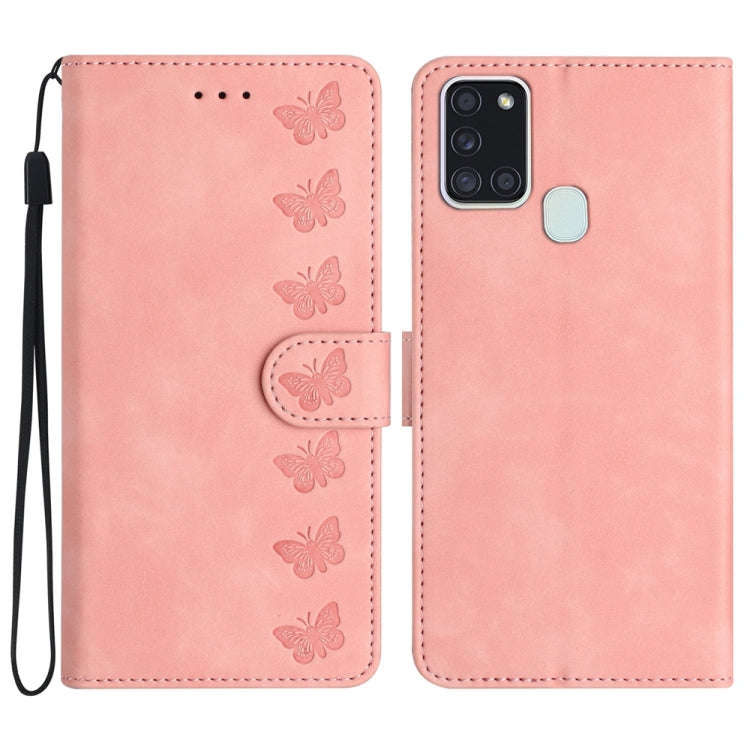 Seven Butterflies Embossed Leather Phone Case, For Samsung Galaxy A13 5G, For Samsung Galaxy A14 ...
