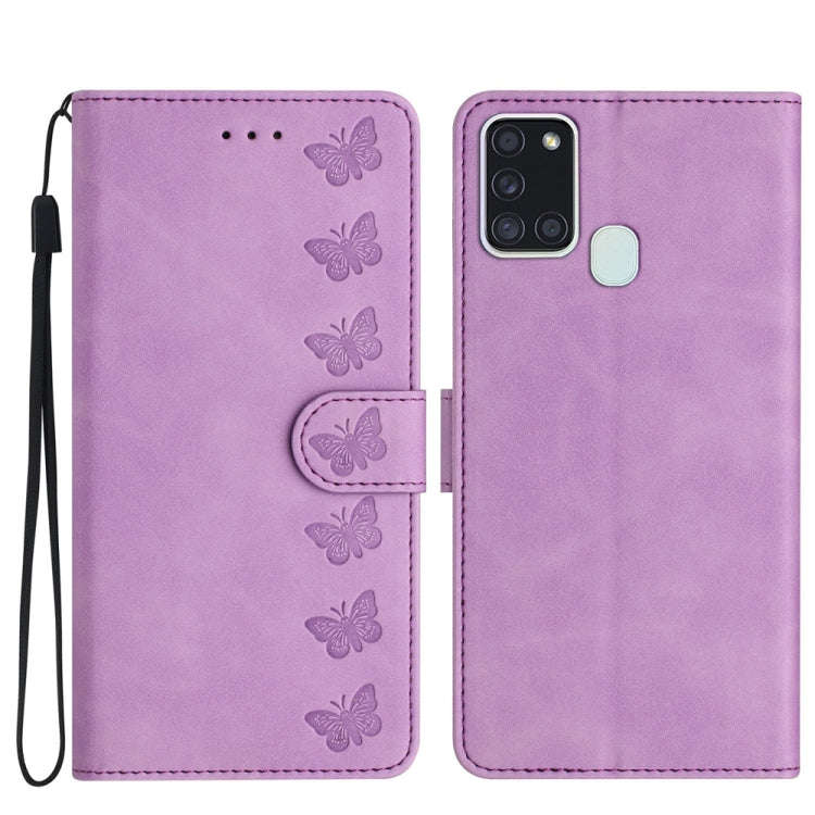 Seven Butterflies Embossed Leather Phone Case, For Samsung Galaxy A13 5G, For Samsung Galaxy A14 ...