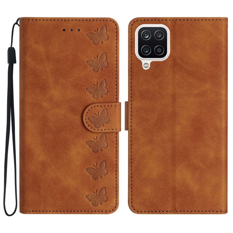 Seven Butterflies Embossed Leather Phone Case, For Samsung Galaxy A13 5G, For Samsung Galaxy A14 ...