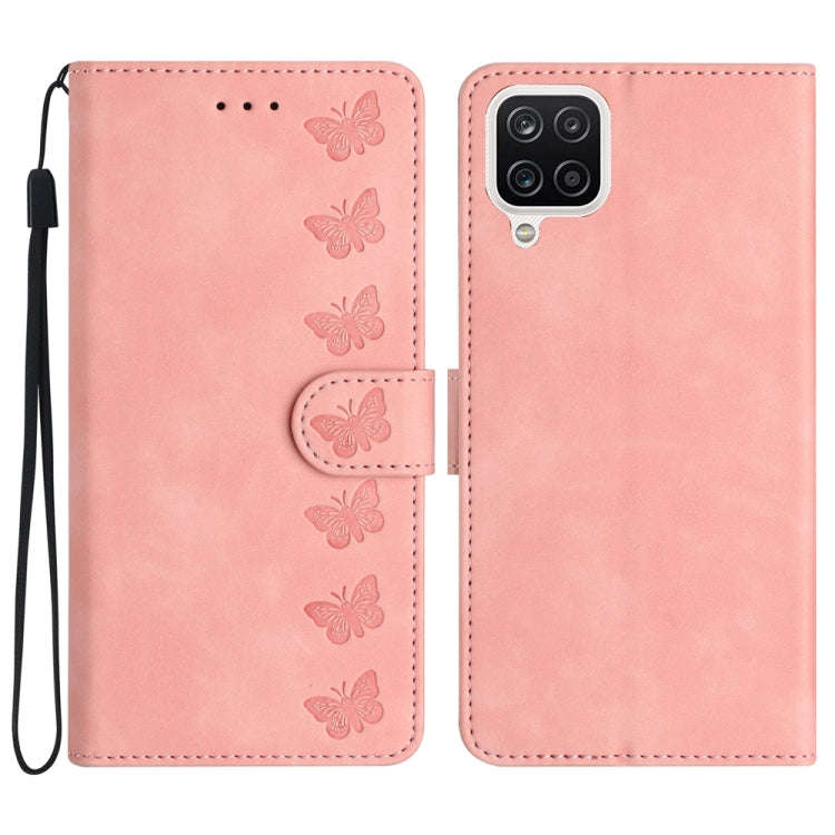 Seven Butterflies Embossed Leather Phone Case, For Samsung Galaxy A13 5G, For Samsung Galaxy A14 ...