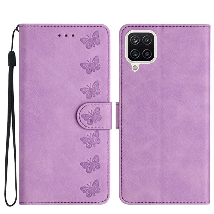 Seven Butterflies Embossed Leather Phone Case, For Samsung Galaxy A13 5G, For Samsung Galaxy A14 ...