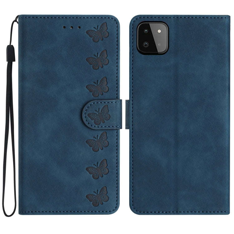 Seven Butterflies Embossed Leather Phone Case, For Samsung Galaxy A22 5G, For Samsung Galaxy A23 ...