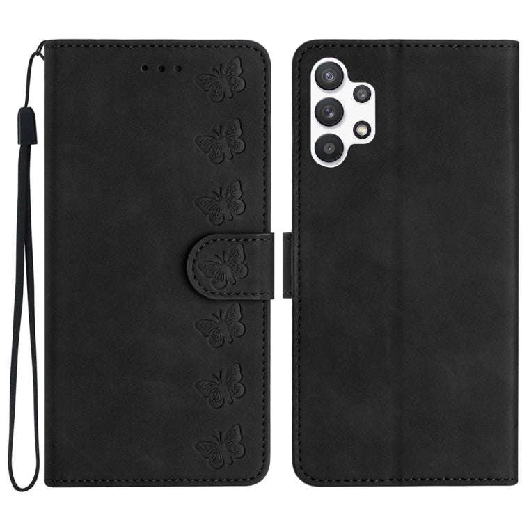 Seven Butterflies Embossed Leather Phone Case, For Samsung Galaxy A22 5G, For Samsung Galaxy A23 ...