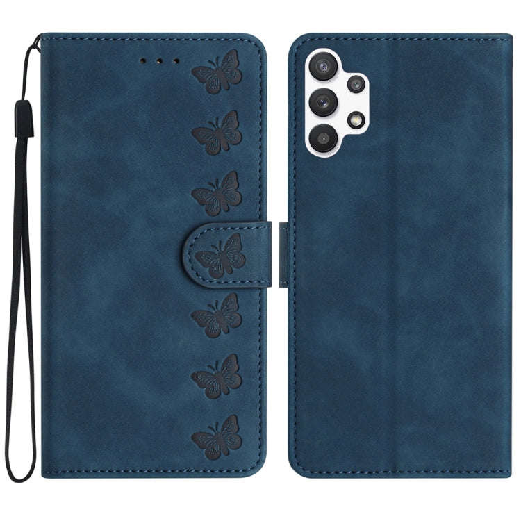 Seven Butterflies Embossed Leather Phone Case, For Samsung Galaxy A22 5G, For Samsung Galaxy A23 ...