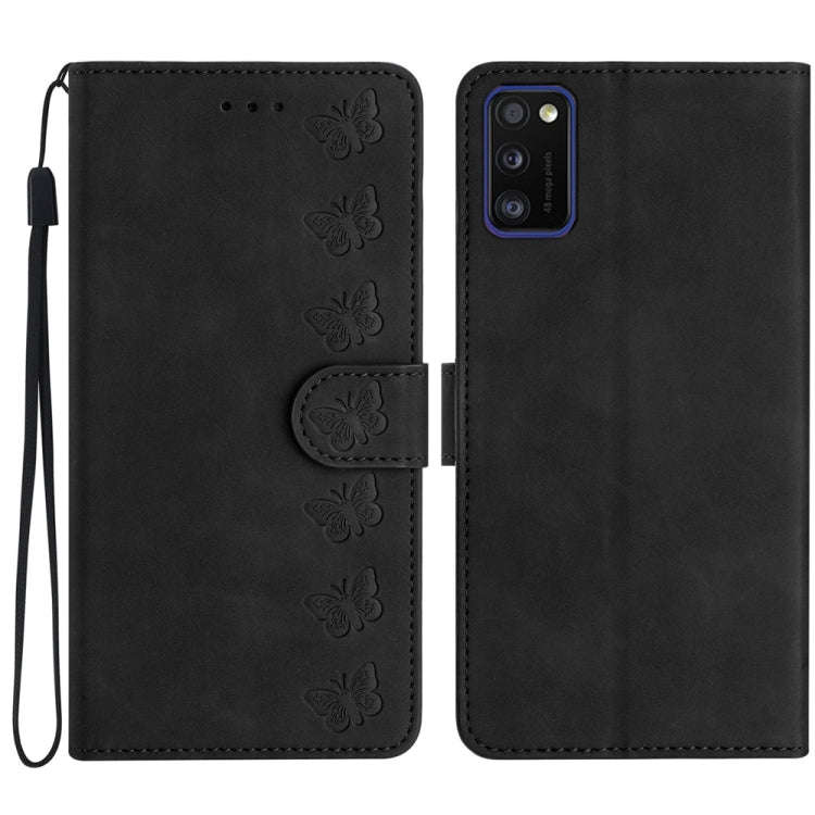 Seven Butterflies Embossed Leather Phone Case, For Samsung Galaxy A41, For Samsung Galaxy A42 5G,...