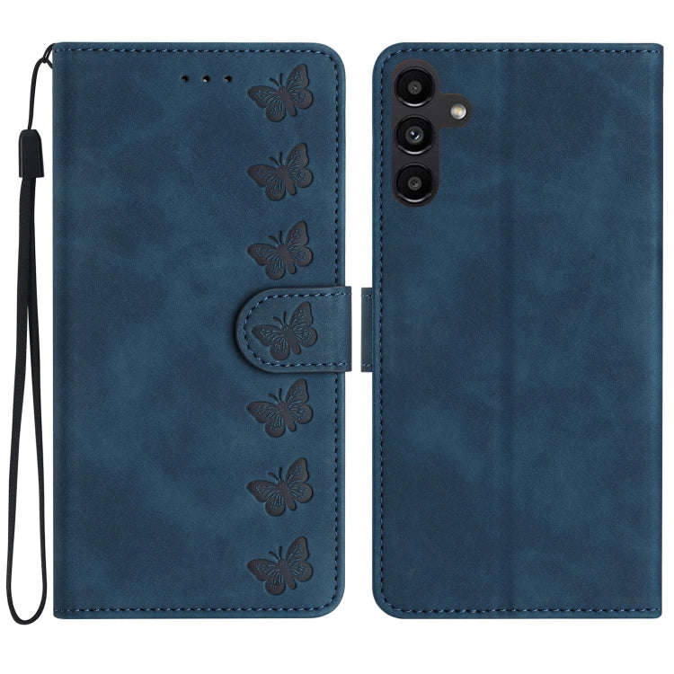 Seven Butterflies Embossed Leather Phone Case, For Samsung Galaxy A13 5G, For Samsung Galaxy A14 ...
