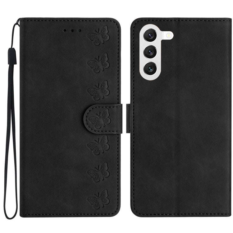 Seven Butterflies Embossed Leather Phone Case, For Samsung Galaxy A13 5G, For Samsung Galaxy A14 ...