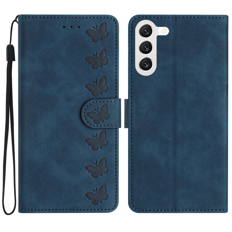 Seven Butterflies Embossed Leather Phone Case, For Samsung Galaxy A13 5G, For Samsung Galaxy A14 ...