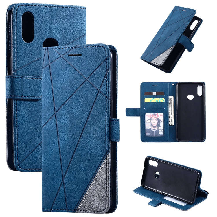 Skin Feel Splicing Horizontal Flip Leather Case with Holder & Card Slots & Wallet & Photo Frame, ...