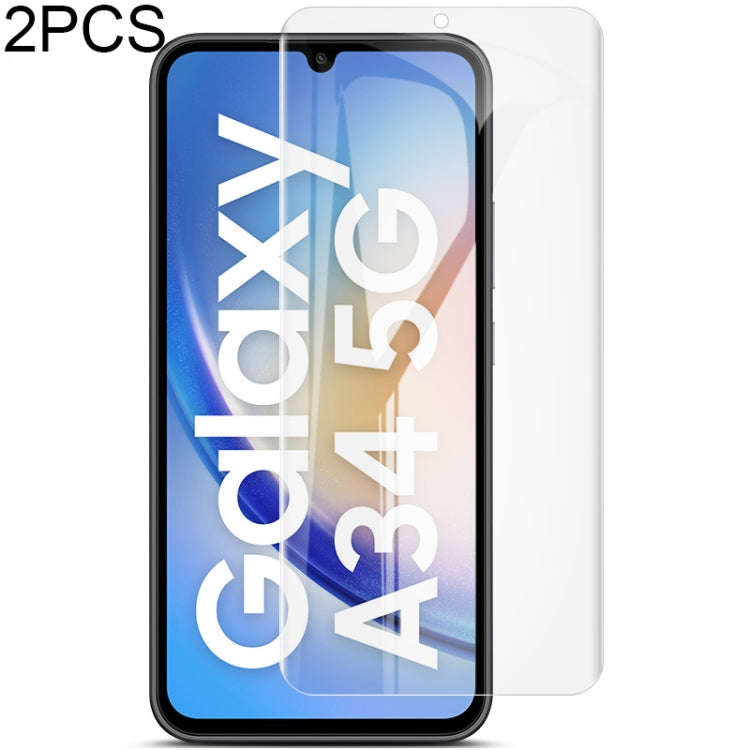 2pcs imak Curved Full Screen Hydrogel Film Protector, For Samsung Galaxy A34 5G, For Samsung Gala...