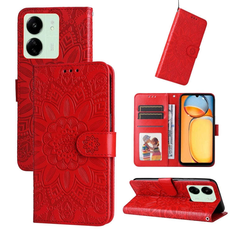 Embossed Sunflower Leather Phone Case, For Xiaomi Redmi A3, For Xiaomi Redmi Note13 Pro 4G Global...