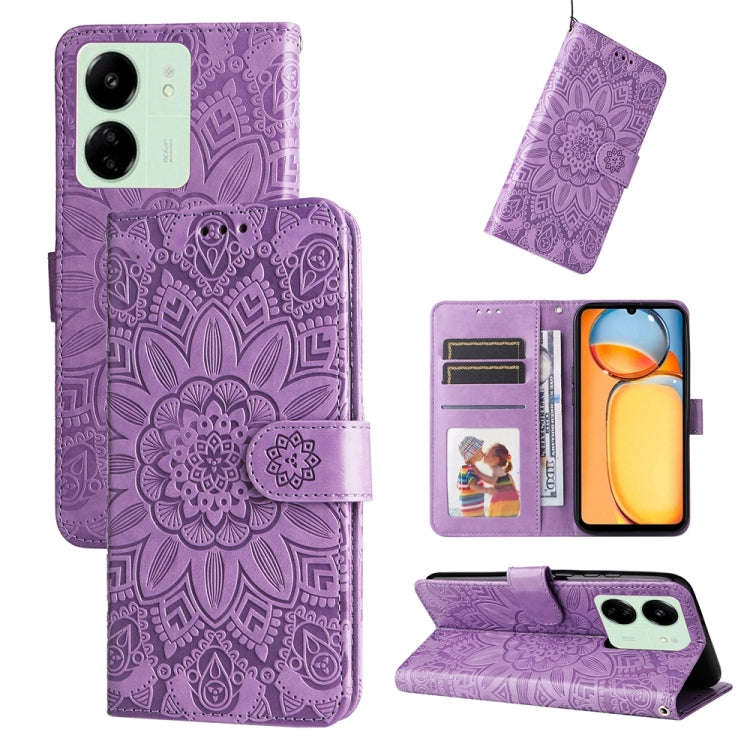 Embossed Sunflower Leather Phone Case, For Xiaomi Redmi A3, For Xiaomi Redmi Note13 Pro 4G Global...