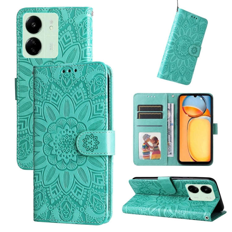 Embossed Sunflower Leather Phone Case, For Xiaomi Redmi A3, For Xiaomi Redmi Note13 Pro 4G Global...