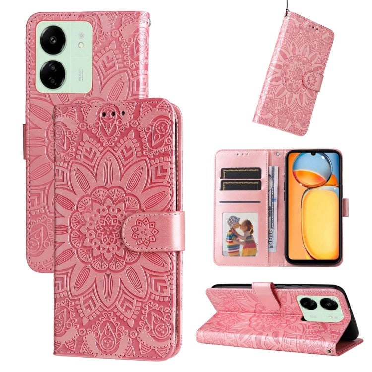 Embossed Sunflower Leather Phone Case, For Xiaomi Redmi A3, For Xiaomi Redmi Note13 Pro 4G Global...