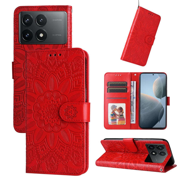 Embossed Sunflower Leather Phone Case, For Xiaomi Redmi A3, For Xiaomi Redmi Note13 Pro 4G Global...
