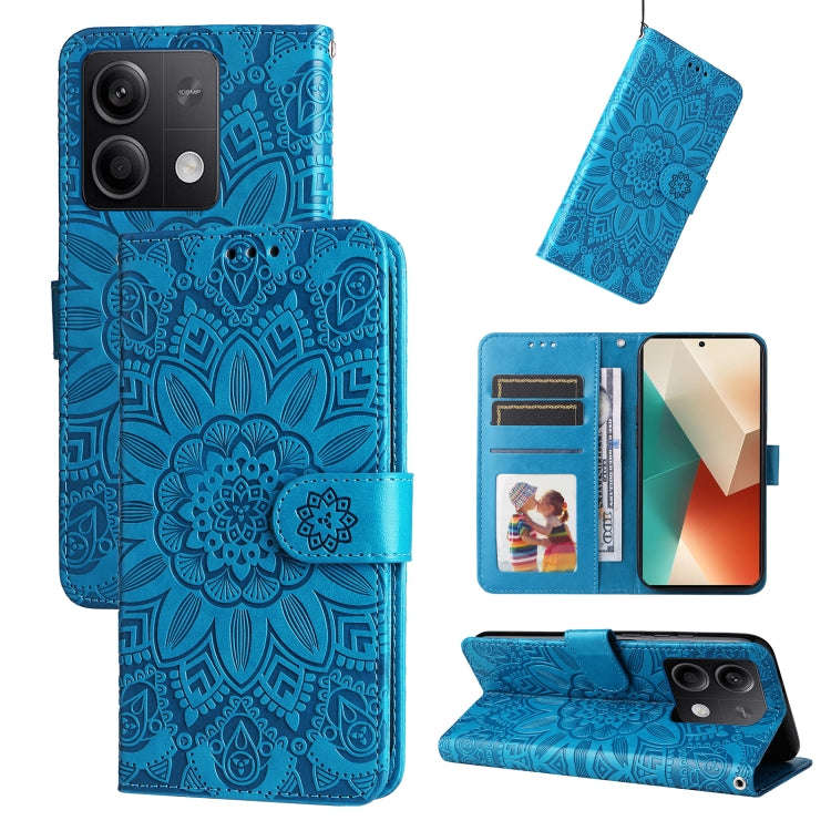 Embossed Sunflower Leather Phone Case, For Xiaomi Redmi A3, For Xiaomi Redmi Note13 Pro 4G Global...