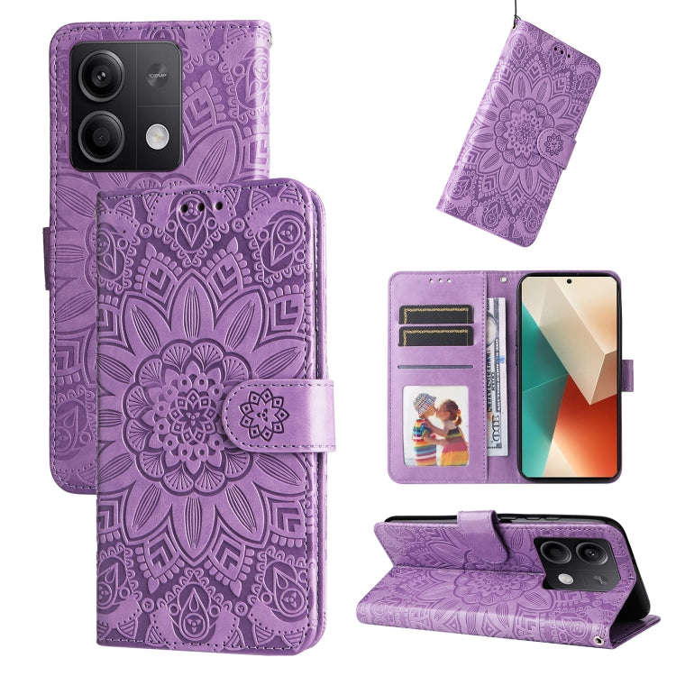 Embossed Sunflower Leather Phone Case, For Xiaomi Redmi A3, For Xiaomi Redmi Note13 Pro 4G Global...
