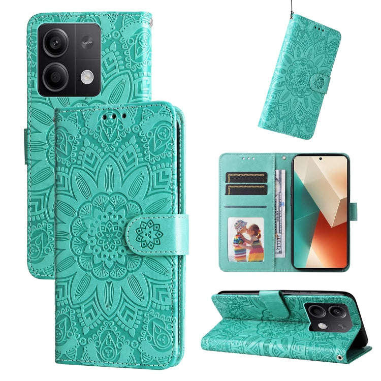 Embossed Sunflower Leather Phone Case, For Xiaomi Redmi A3, For Xiaomi Redmi Note13 Pro 4G Global...