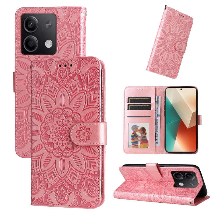 Embossed Sunflower Leather Phone Case, For Xiaomi Redmi A3, For Xiaomi Redmi Note13 Pro 4G Global...
