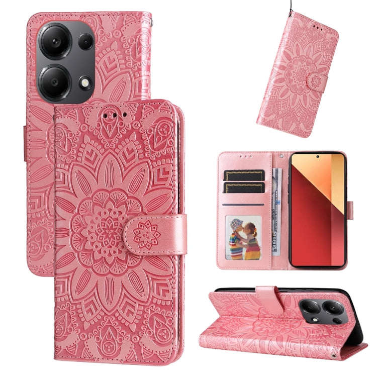 Embossed Sunflower Leather Phone Case, For Xiaomi Redmi A3, For Xiaomi Redmi Note13 Pro 4G Global...