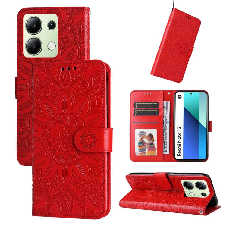 Embossed Sunflower Leather Phone Case, For Xiaomi Redmi A3, For Xiaomi Redmi Note13 Pro 4G Global...