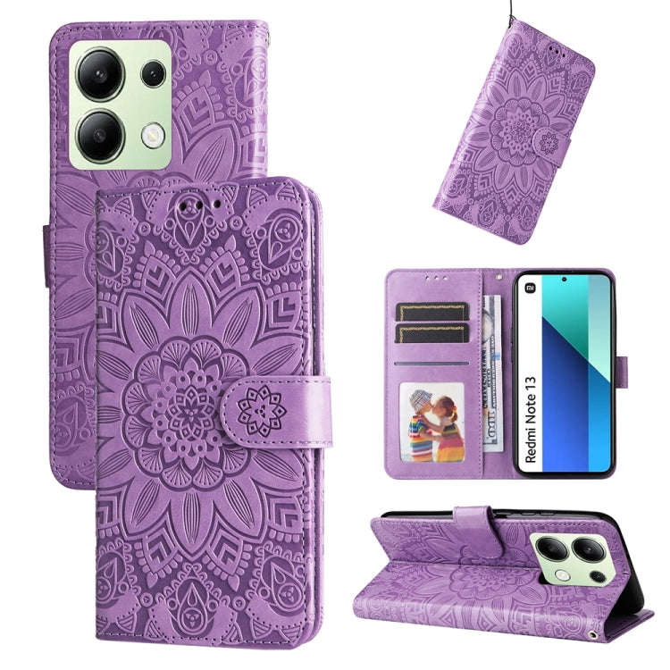 Embossed Sunflower Leather Phone Case, For Xiaomi Redmi A3, For Xiaomi Redmi Note13 Pro 4G Global...
