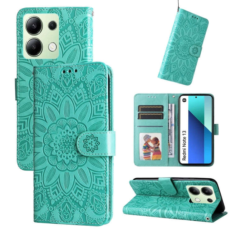 Embossed Sunflower Leather Phone Case, For Xiaomi Redmi A3, For Xiaomi Redmi Note13 Pro 4G Global...