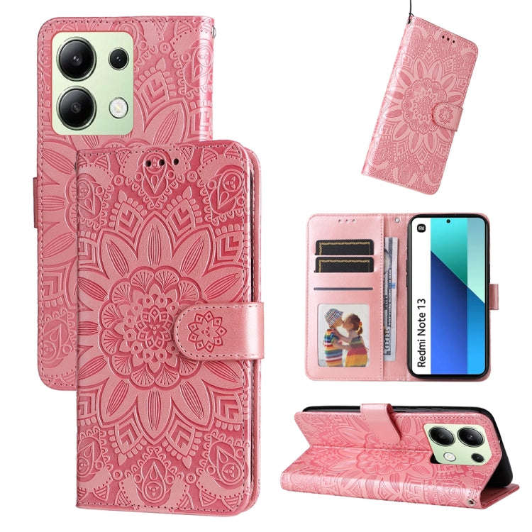 Embossed Sunflower Leather Phone Case, For Xiaomi Redmi A3, For Xiaomi Redmi Note13 Pro 4G Global...