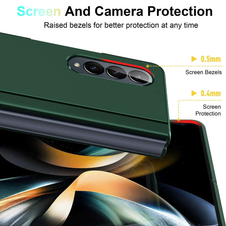 Skin Feel Fold Full Coverage Phone Case with Holder, For Samsung Galaxy Z Fold4, For Samsung Gala...