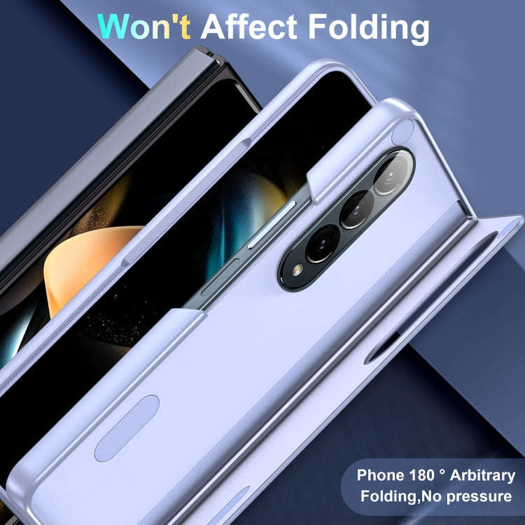 Skin Feel Fold Full Coverage Phone Case with Holder, For Samsung Galaxy Z Fold4, For Samsung Gala...