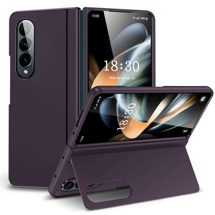 Skin Feel Fold Full Coverage Phone Case with Holder, For Samsung Galaxy Z Fold4, For Samsung Gala...