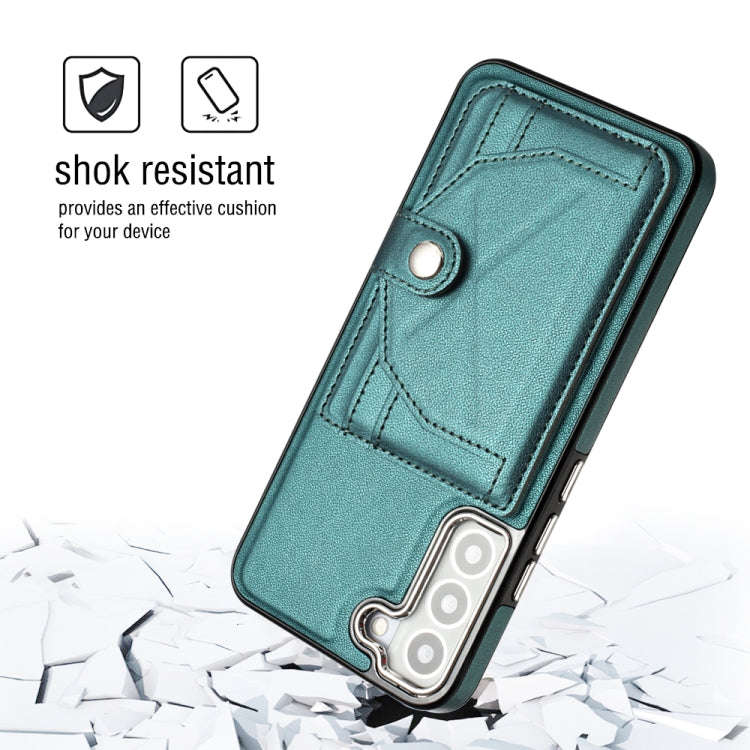 Shockproof Leather Phone Case with Card Holder, For Samsung Galaxy S21 FE 5G, For Samsung Galaxy ...